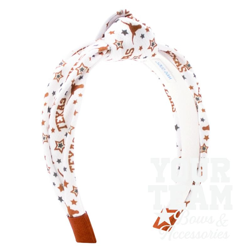 Soft Textured Logo Print University of Texas Knot Headband