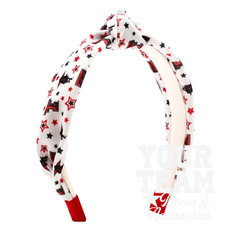 Soft Textured Logo Print Texas Tech Knot Headband