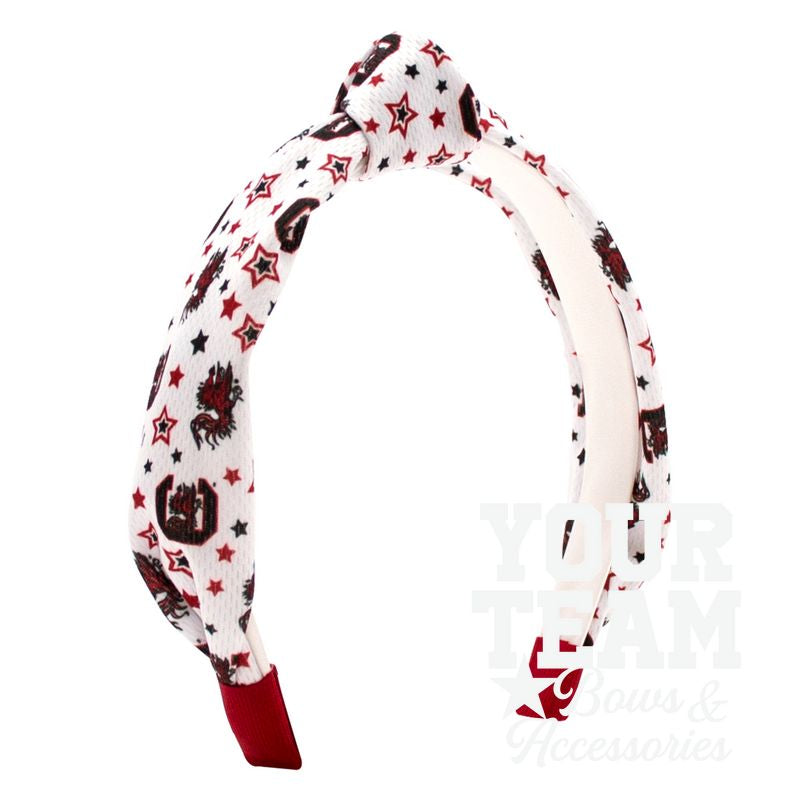 Soft Textured Logo Print South Carolina Knot Headband
