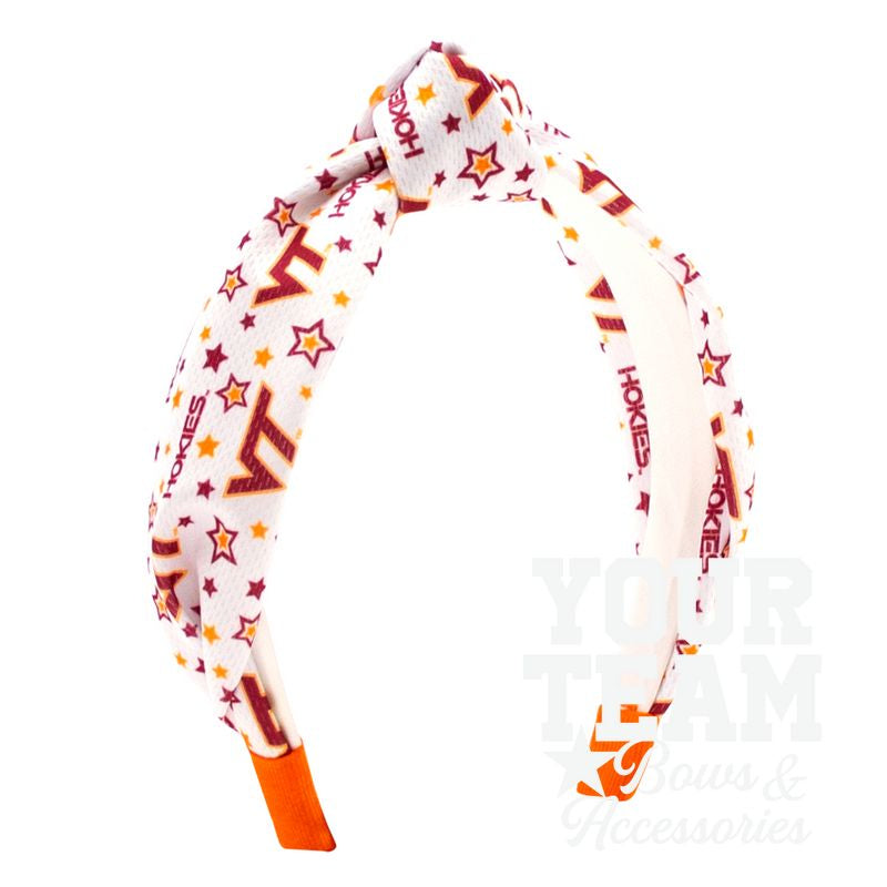 Soft Textured Logo Print Virginia Tech Knot Headband