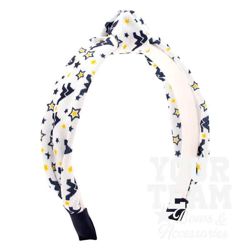 Soft Textured Logo Print West Virginia Knot Headband