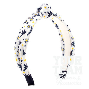 Soft Textured Logo Print West Virginia Knot Headband