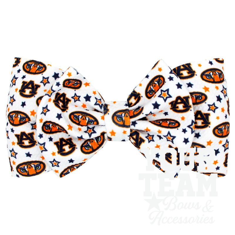 Soft Textured Logo Print Auburn Baby Band