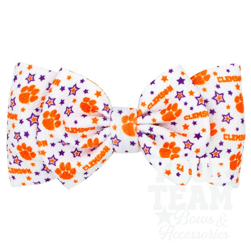 Soft Textured Logo Print Clemson Baby Band