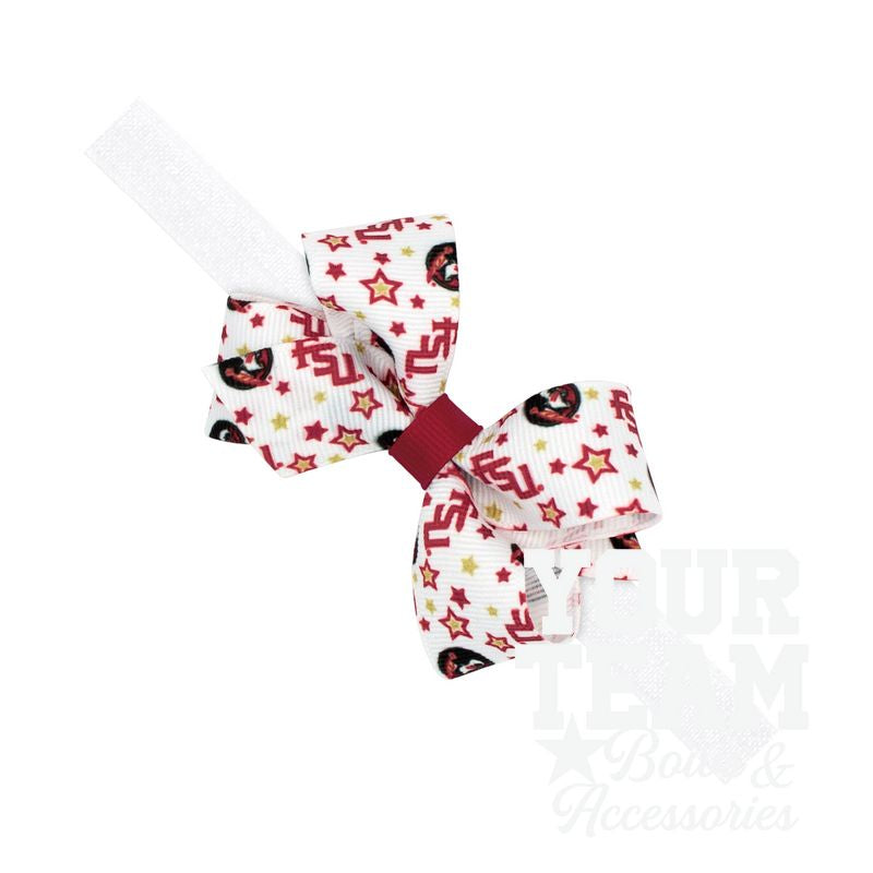 Mini Florida State Logo Print Hair Bow on Baby Band