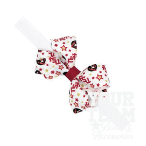 Mini Florida State Logo Print Hair Bow on Baby Band
