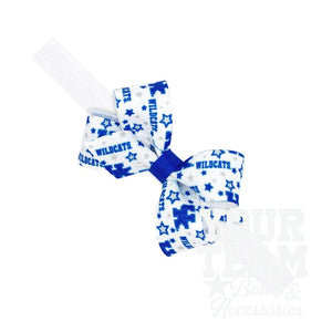 Mini Kentucky Logo Print Hair Bow on Baby Band