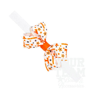 Mini Tennessee Logo Print Hair Bow on Baby Band