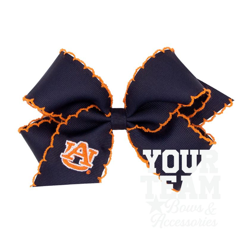 Medium Auburn Moonstitch Embroidered Hair Bow