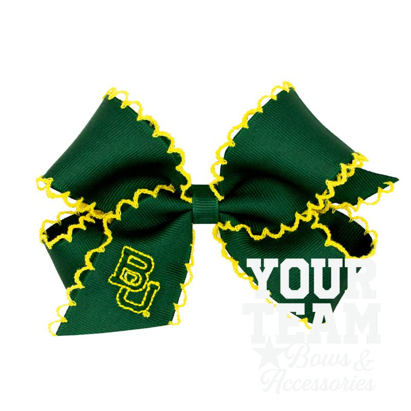 Medium Baylor Moonstitch Embroidered Hair Bow