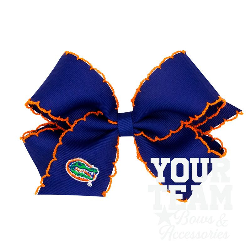Medium Florida Moonstitch Embroidered Hair Bow