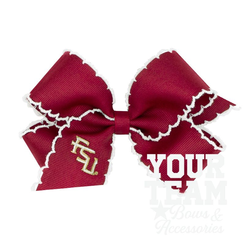 Medium Florida State Moonstitch Embroidered Hair Bow