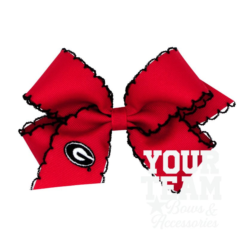 Medium Georgia Moonstitch Embroidered Hair Bow