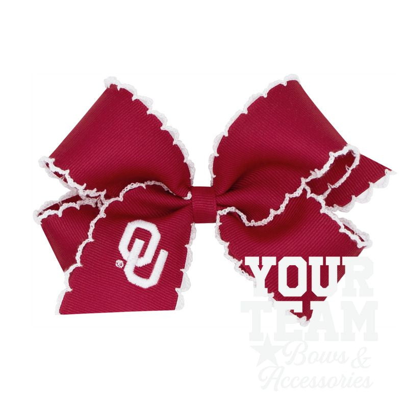 Medium Oklahoma Moonstitch Embroidered Hair Bow