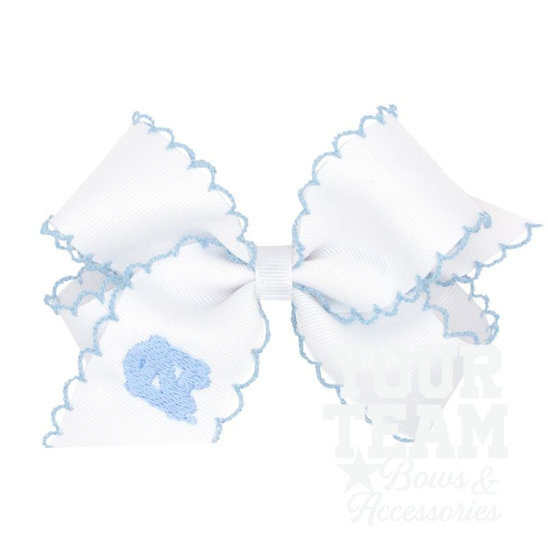 Medium North Carolina Moonstitch Embroidered Hair Bow