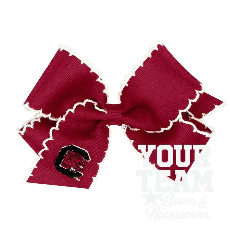 Medium South Carolina Moonstitch Embroidered Hair Bow