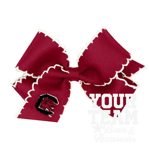 Medium South Carolina Moonstitch Embroidered Hair Bow