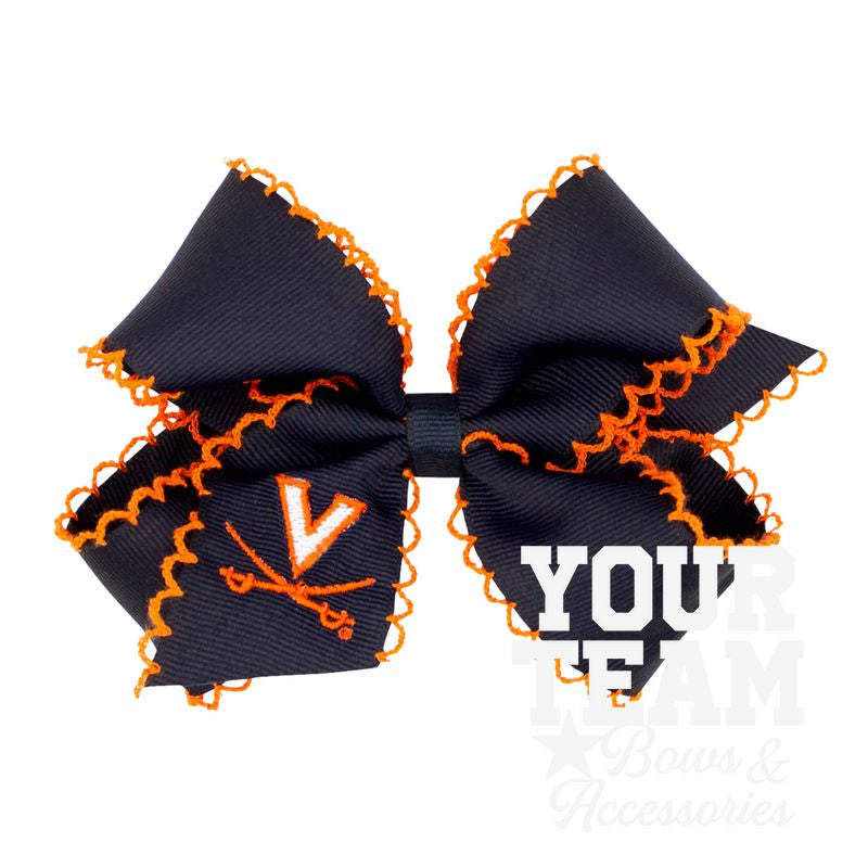 Medium Virginia Moonstitch Embroidered Hair Bow