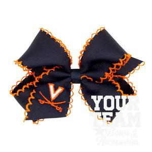 Medium Virginia Moonstitch Embroidered Hair Bow
