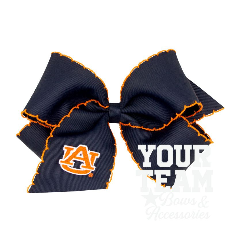King Auburn Moonstitch Embroidered Hair Bow