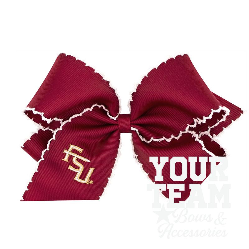 King Florida State Moonstitch Embroidered Hair Bow