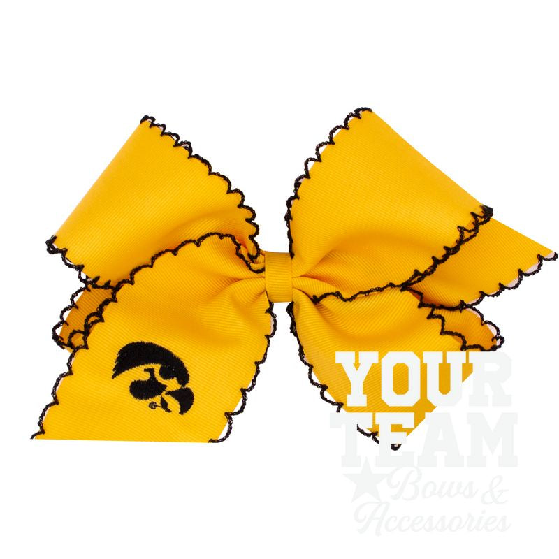 King Iowa Moonstitch Embroidered Hair Bow