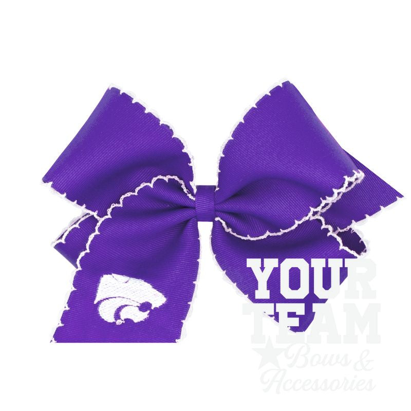 King Kansas State Moonstitch Embroidered Hair Bow