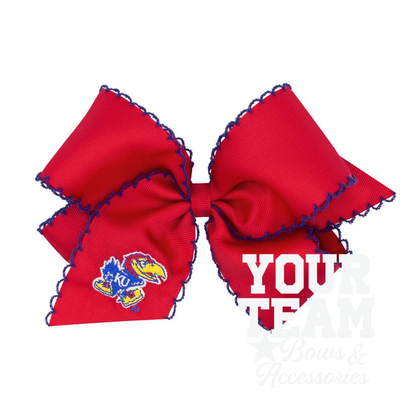 King Kansas Moonstitch Embroidered Hair Bow