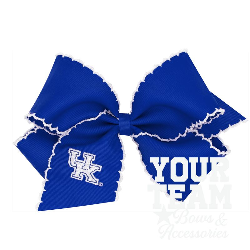 King Kentucky Moonstitch Embroidered Hair Bow