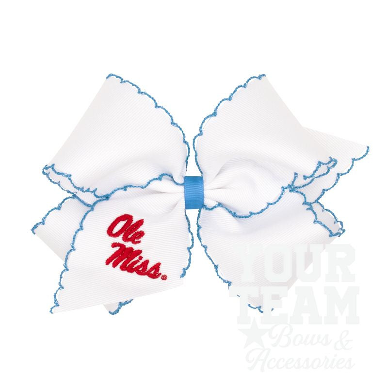 King Ole Miss Moonstitch Embroidered Hair Bow