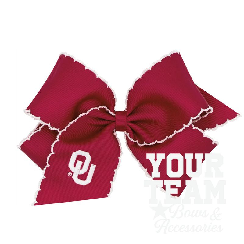 King Oklahoma Moonstitch Embroidered Hair Bow