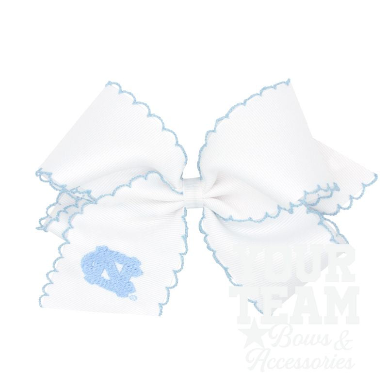King North Carolina Moonstitch Embroidered Hair Bow