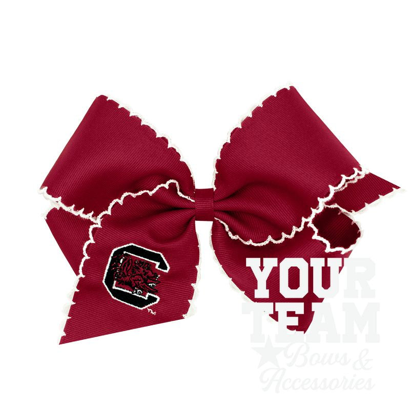 King South Carolina Moonstitch Embroidered Hair Bow