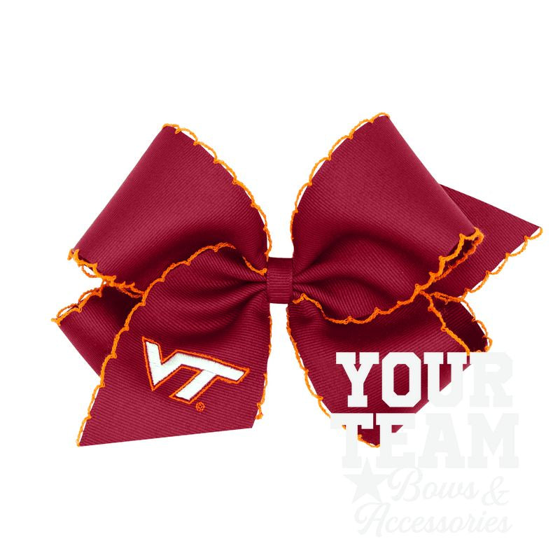 King Virginia Tech Moonstitch Embroidered Hair Bow