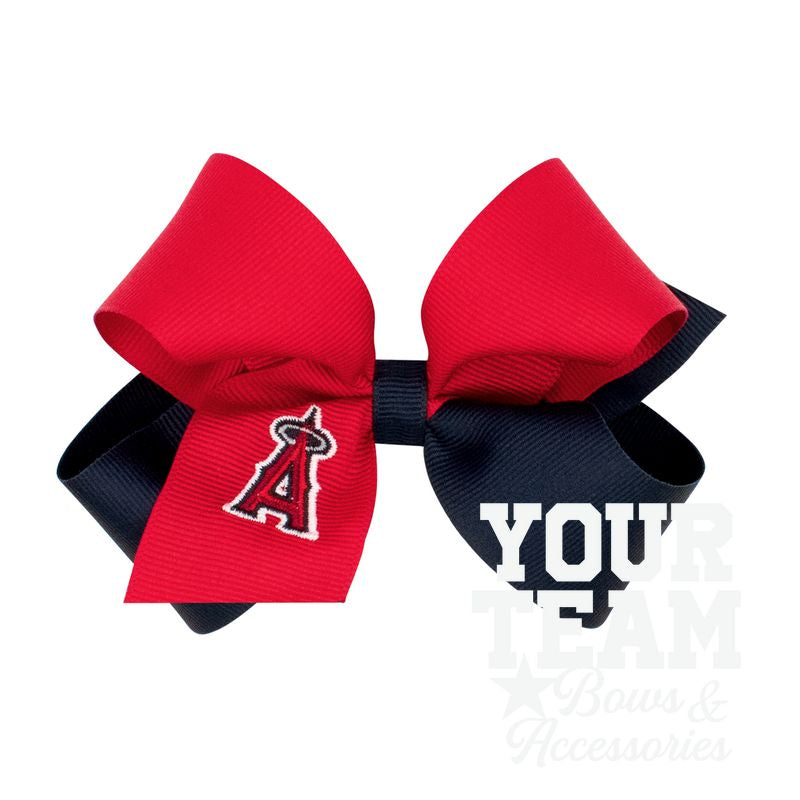 Medium Los Angeles Angels Two-Tone Embroidered Hair Bow