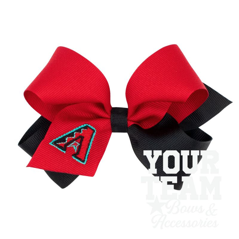 Medium Arizona Diamondbacks Two-Tone Embroidered Hair Bow