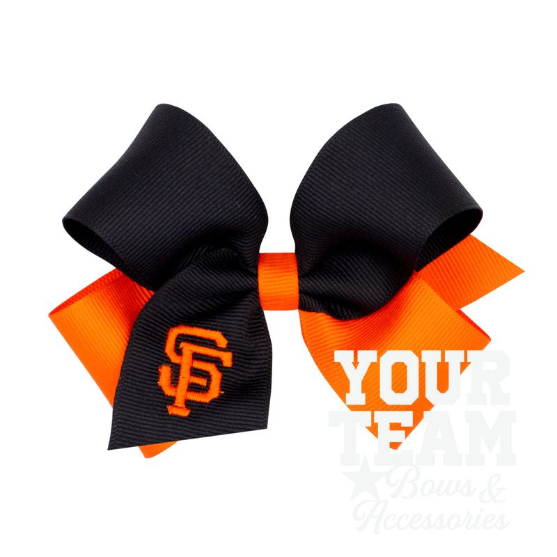 Medium San Francisco Giants Two-Tone Embroidered Hair Bow