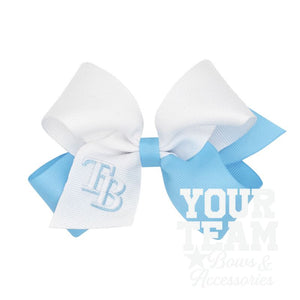 Medium Tampa Bay Rays Two-Tone Embroidered Hair Bow