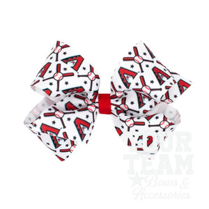 Medium Arizona Diamondbacks Logo Print Grosgrain Hair Bow