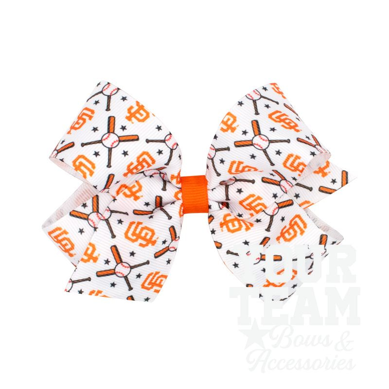 Medium San Francisco Giants Logo Print Grosgrain Hair Bow