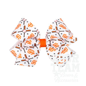 Medium San Francisco Giants Logo Print Grosgrain Hair Bow