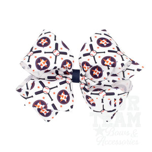 King Houston Astros Logo Print Grosgrain Hair Bow