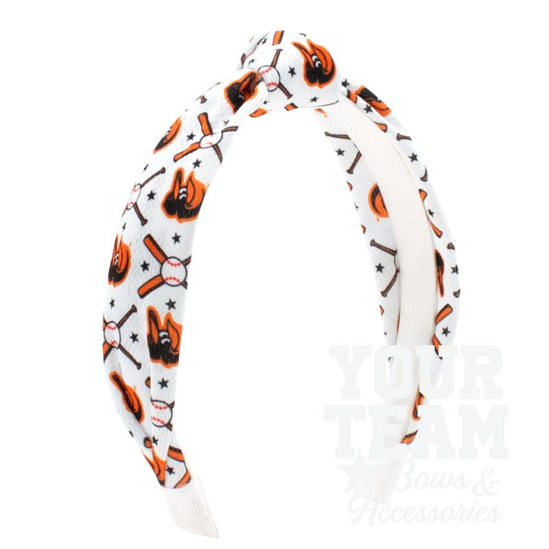 Baltimore Orioles Logo Print Knot Headband