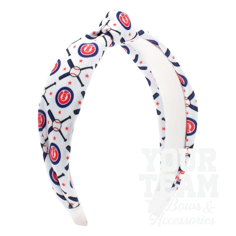 Chicago Cubs Logo Print Knot Headband