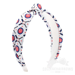 Chicago Cubs Logo Print Knot Headband