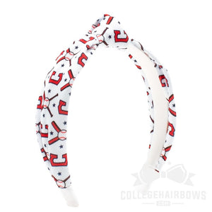 Cleveland Guardians Logo Print Knot Headband