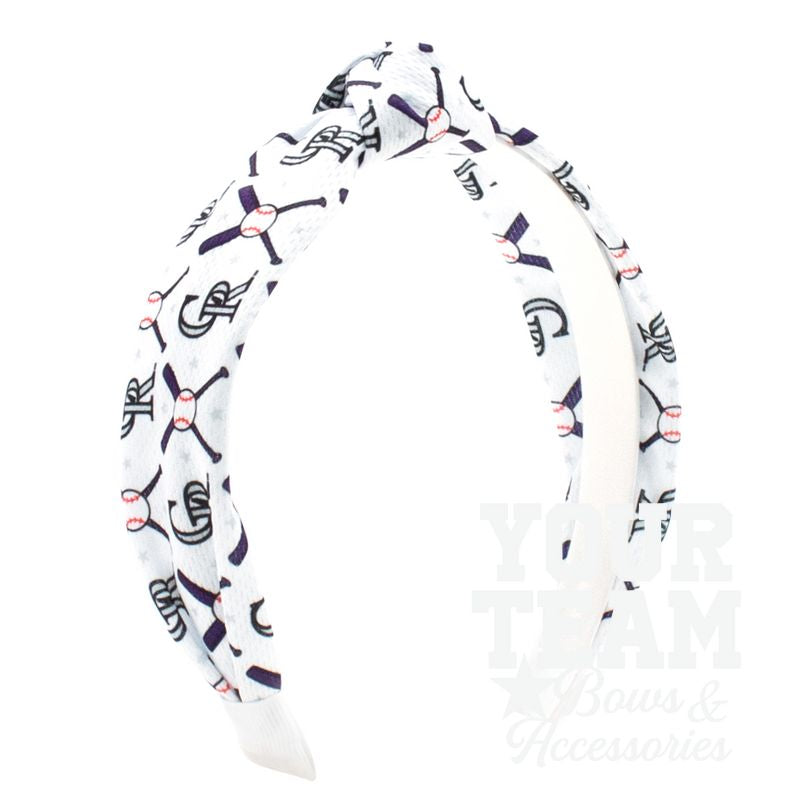 Colorado Rockies Logo Print Knot Headband