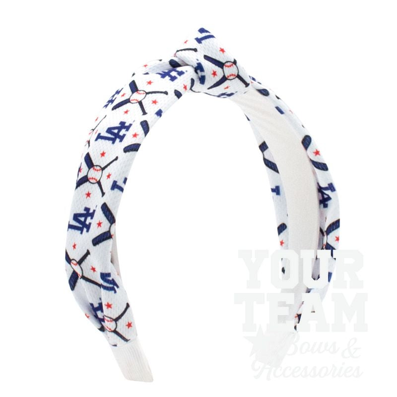 Los Angeles Dodgers Logo Print Knot Headband