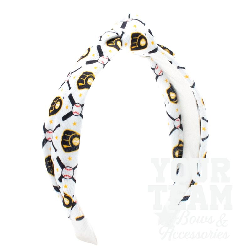 Milwaukee Brewers Logo Print Knot Headband