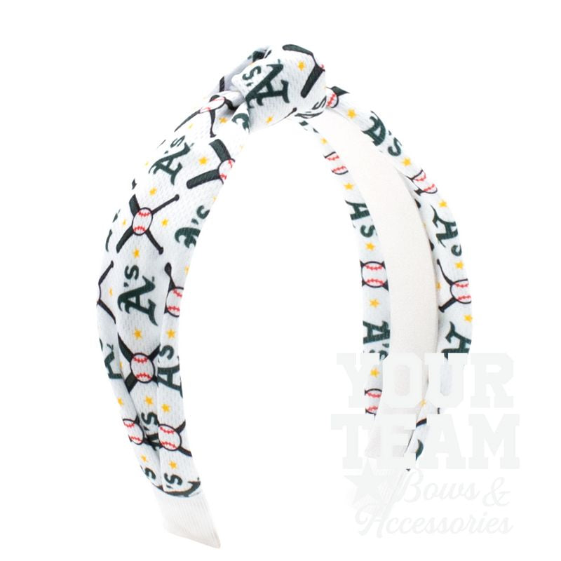 Oakland Athletics Logo Print Knot Headband